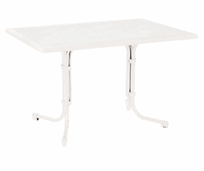 Tisch Boulevard eckig 120 x 80 cm Weiß