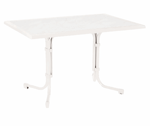 Tisch Boulevard eckig 120 x 80 cm Weiß