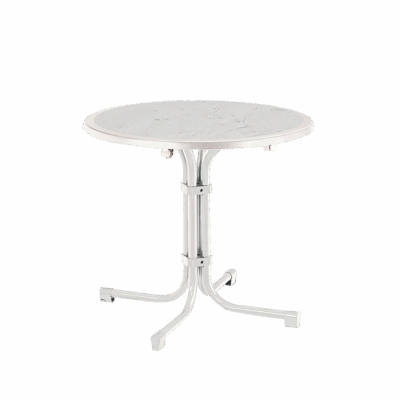 Tisch Boulevard rund 80 cm Weiß