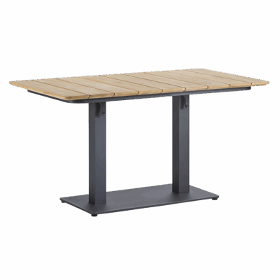Tisch Cervia 140 x 80 cm Anthrazit/Teak