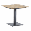 Tisch Cervia 80 x 80cm Anthrazit/Teak