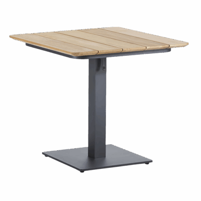 Tisch Cervia 80 x 80cm Anthrazit/Teak