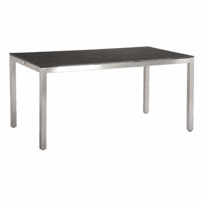 Tisch Marbella 160 x 90 cm Edelstahl/Ardesia