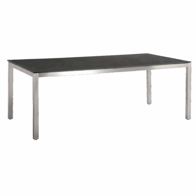Tisch Marbella 210 x 100 cm Edelstahl/Ardesia
