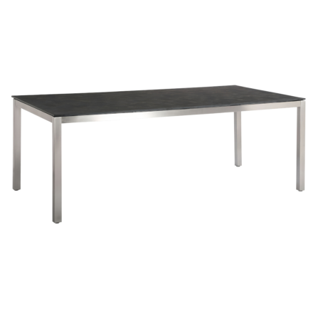 Tisch Marbella 210 x 100 cm Edelstahl/Ardesia