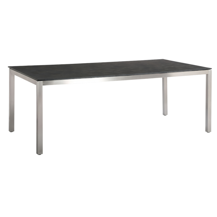 Tisch Marbella 210 x 100 cm Edelstahl/Ardesia