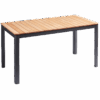 Tisch Paros 160 x 90 cm Anthrazit/Teakholz