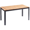 Tisch Paros 210 x 90 cm Anthrazit/Teakholz