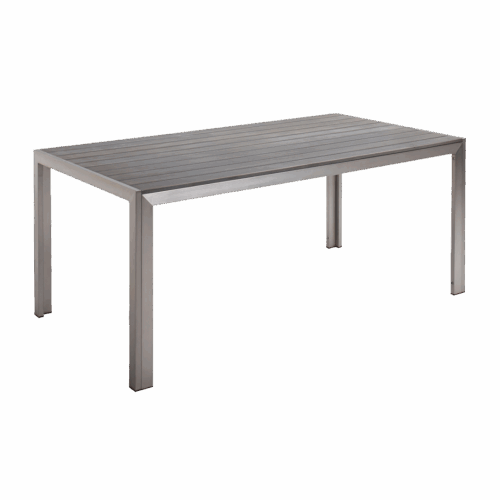 Tisch Seattle 180 x 90 x 76 cm Silber/Anthrazit