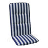 Monoblock-Kissen 43 x 43 x 5 cm Blau Weiß gestreift