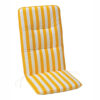 Monoblock-Kissen 43 x 43 x 5 cm Gelb Weiß gestreift