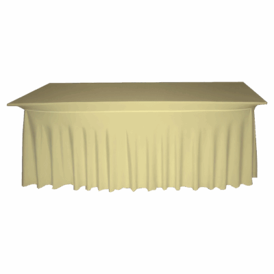 rechteckige Tischhusse Creme