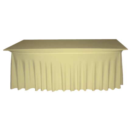 rechteckige Tischhusse Creme