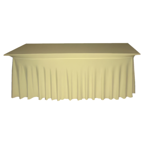 rechteckige Deluxe-Tischhusse Creme (5 Größen)