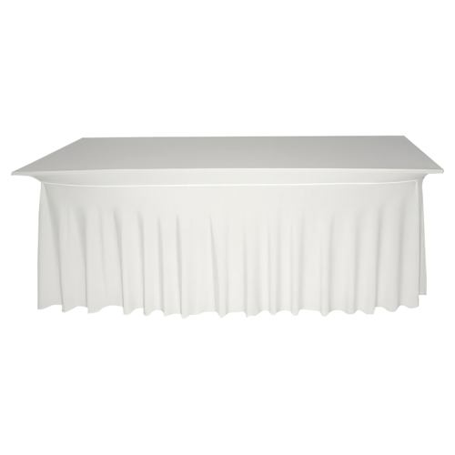 rechteckige Deluxe-Tischhusse Weiß (5 Größen)