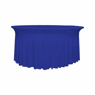 runde Deluxe-Tischhusse Blau (3 Größen)