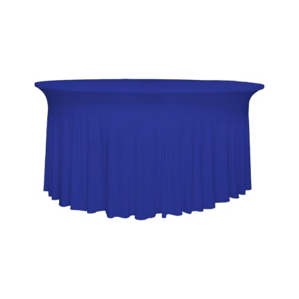 runde Deluxe-Tischhusse Blau (3 Größen)
