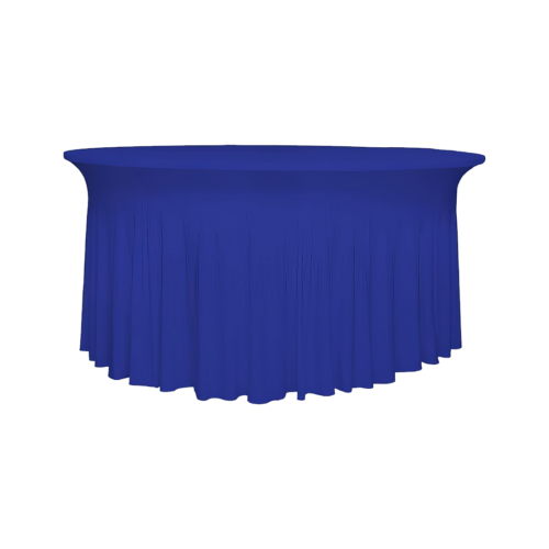 runde Deluxe-Tischhusse Blau (3 Größen)