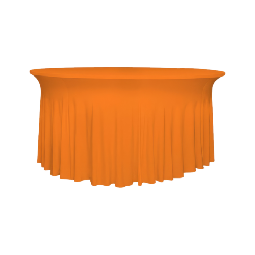 runde Deluxe-Tischhusse Orange (3 Größen)