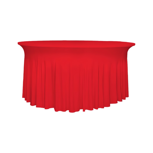runde Deluxe-Tischhusse Rot (3 Größen)