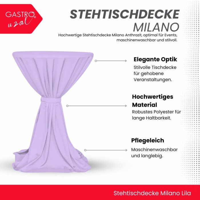 Stehtischdecke Milano Lila