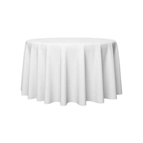 Runde Tischdecke Damast Weiß – 10 Größen | Elegante Tafeldecke für jeden Anlass