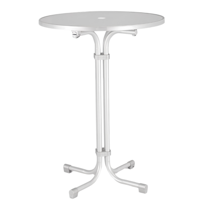 Stehtisch Multiflex mit Schirmloch 80 cm Weiß