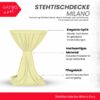 Stehtischdecke Milano Ecru
