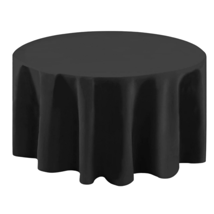 Tischdecke Catering rund Schwarz
