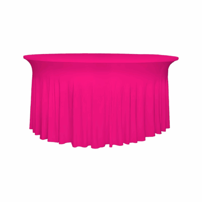 runde Tischhusse Pink
