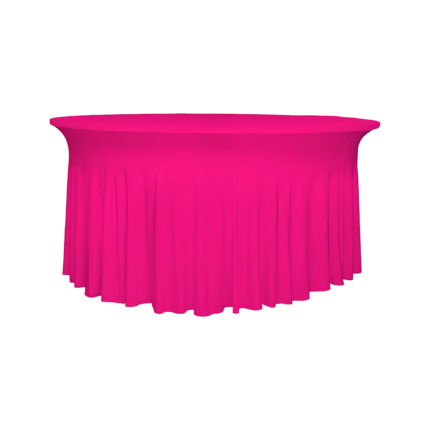 runde Tischhusse Pink