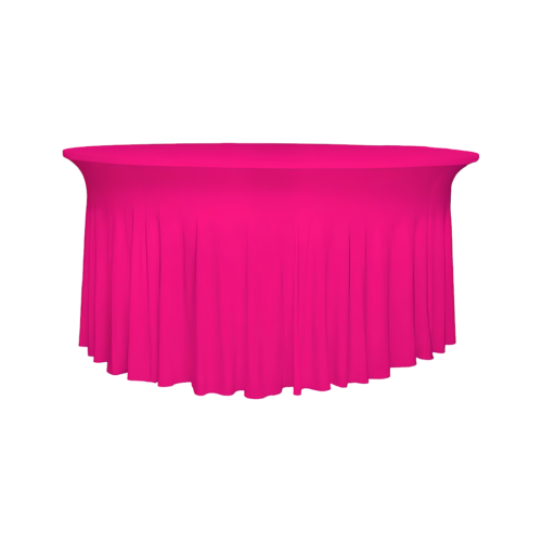 runde Deluxe-Tischhusse Pink (3 Größen)
