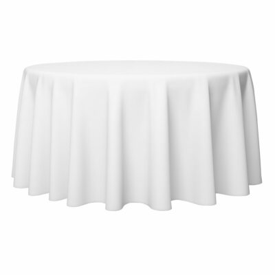 Runde Tischdecke weiss