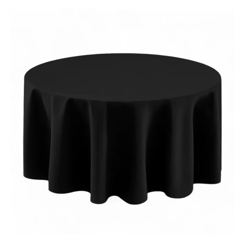 runde tischdecke schwarz