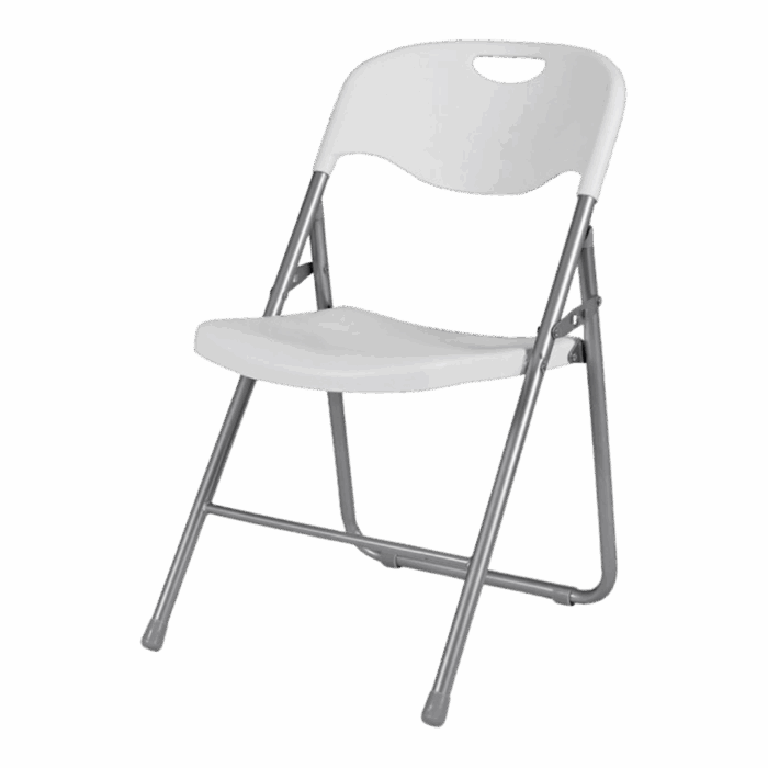 Klappstuhl Poly 9 Weiß
