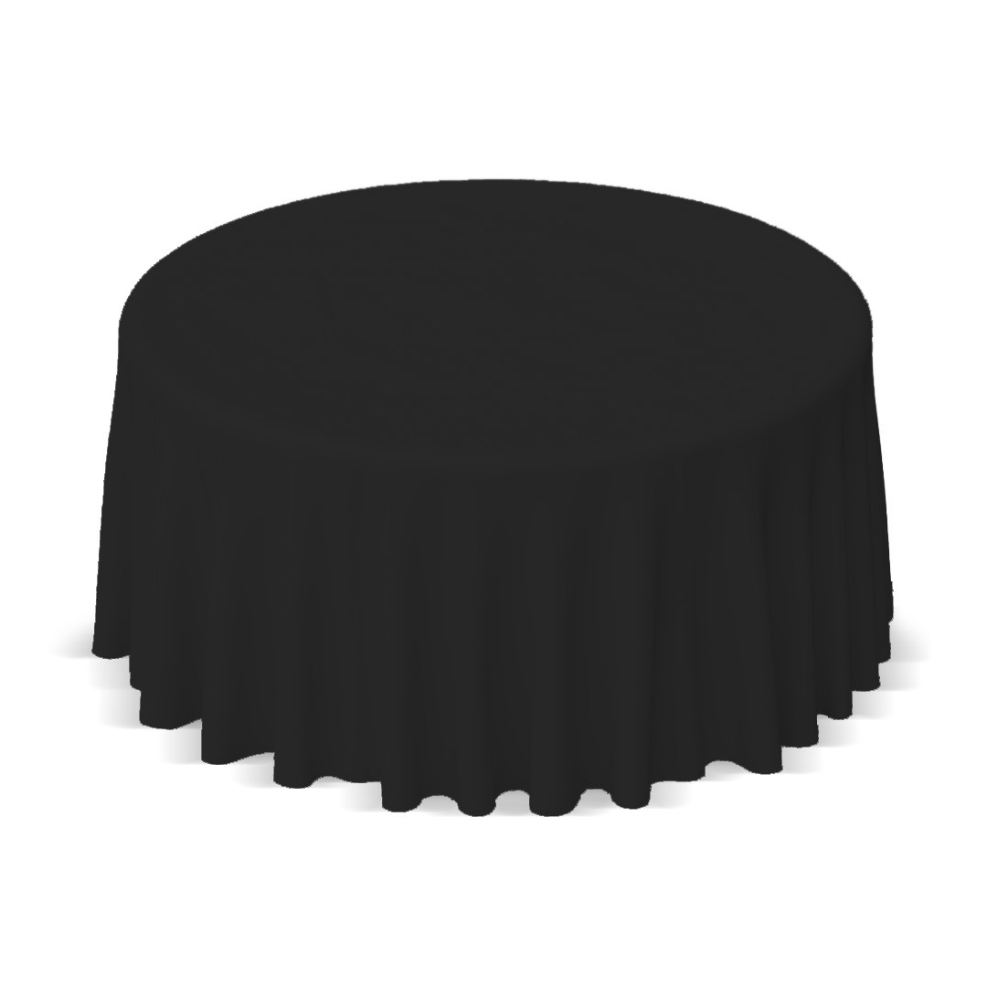 Runde Tischdecke Schwarz 50 Polyester 50 Baumwolle in 8 Größen Gastro Uzal GmbH & Co. KG