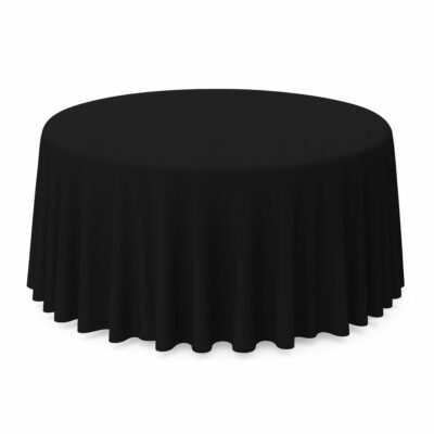 Runde Tischdecke Schwarz