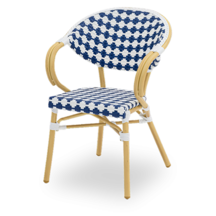 Technorattan-Stuhl CAMILLO Blau