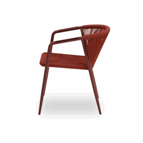 Technorattan-Stuhl LUIGI Rot – Bild 3