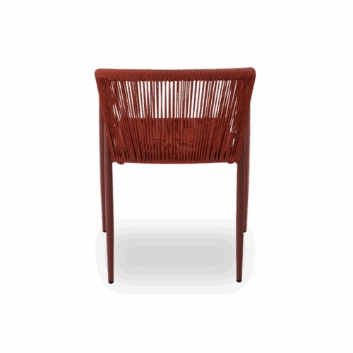 Technorattan-Stuhl LUIGI Rot – Bild 4