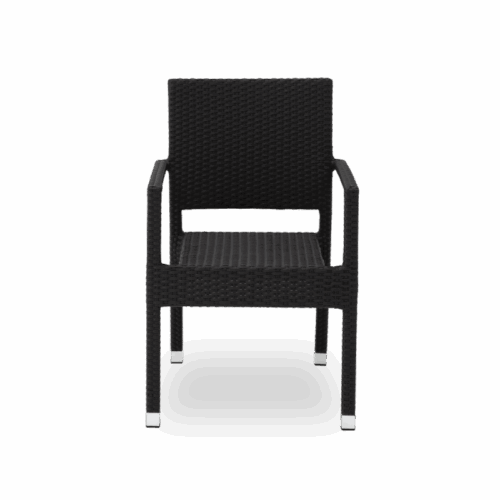 Technorattan-Stuhl LEONARDO Schwarz – Bild 4