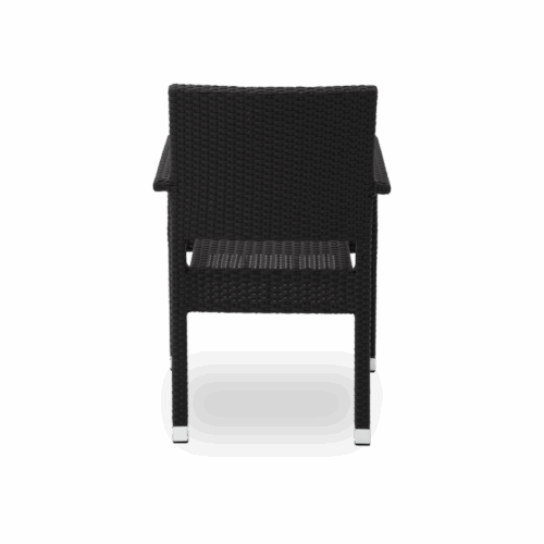 Technorattan-Stuhl LEONARDO Schwarz – Bild 2