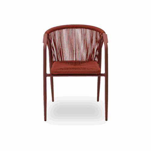 Technorattan-Stuhl LUIGI Rot – Bild 2