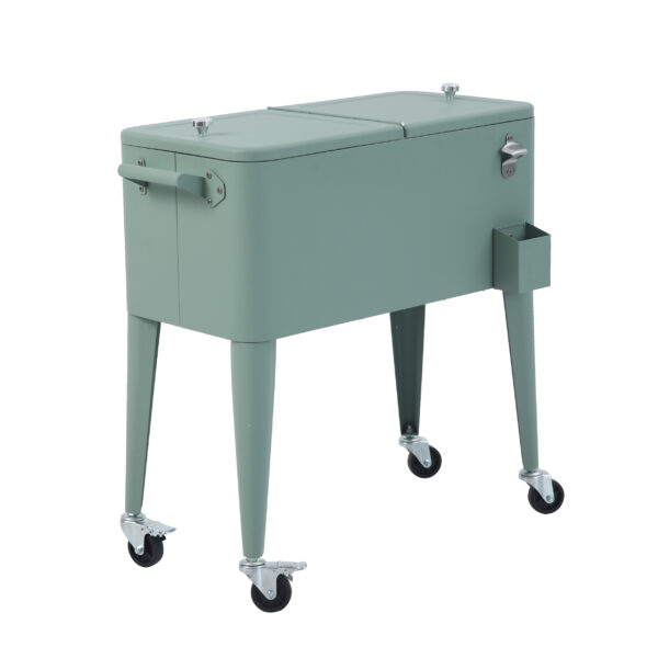 91351 icy rolling cooler cart green 2