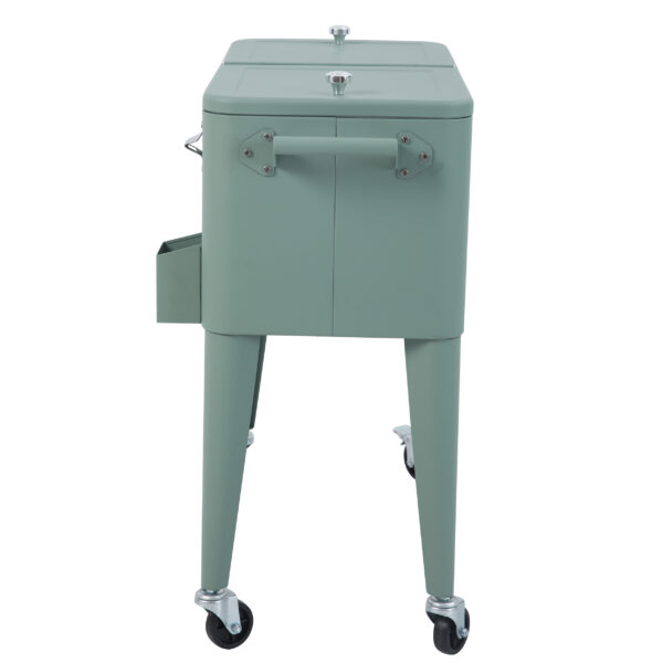91351 icy rolling cooler cart green 3