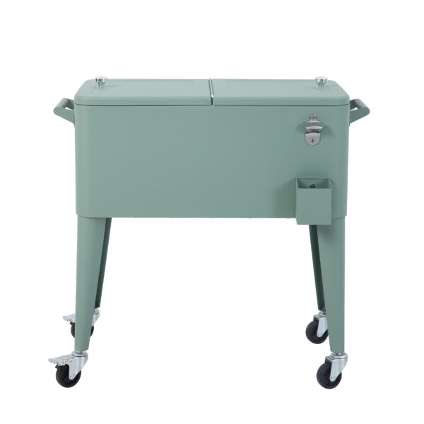 91351 icy rolling cooler cart green 4