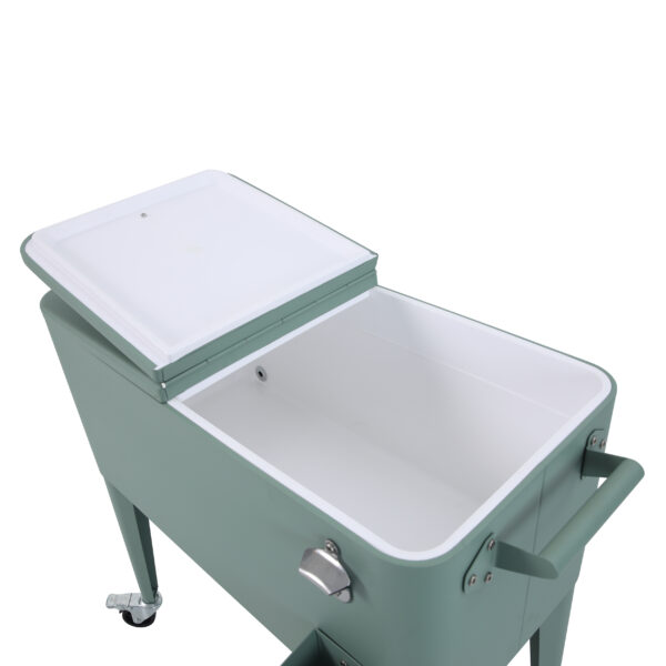 91351 icy rolling cooler cart green 5 detail