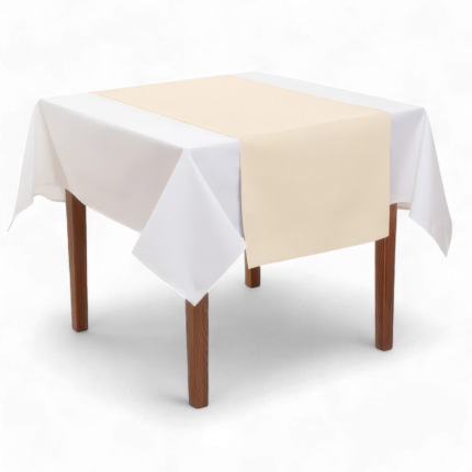 Gastro Tischläufer Creme 5er Pack 130x50 cm 50% Polyester 50% Baumwolle