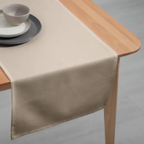 Gastro Tischläufer Creme 5er Pack 130x50 cm 50% Polyester 50% Baumwolle – Bild 3