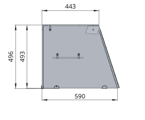 SNACK-Line Bain-Marie Theke 2x GN1/1, Granit rosa-grau, 88x82x85,5 Glasaufbau Klarglas mit Zwischenablage, H=496mm – Bild 2